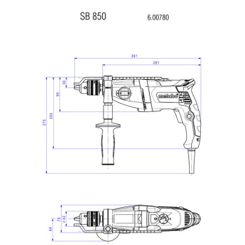 Metabo udarna bušilica SBE 780-2 600781500 -6